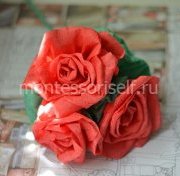 Букет роз из бумаги