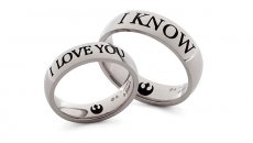 Оригинальные кольца «Я тебя люблю. Я знаю»